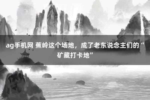 ag手机网 蕉岭这个场地，成了老东说念主们的“矿藏打卡地”