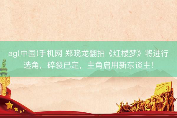 ag(中国)手机网 郑晓龙翻拍《红楼梦》将进行选角,碎裂已定,主角启用新东谈主!