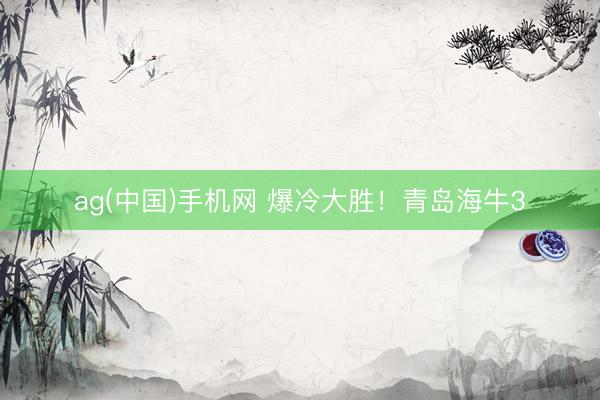 ag(中国)手机网 爆冷大胜！青岛海牛3