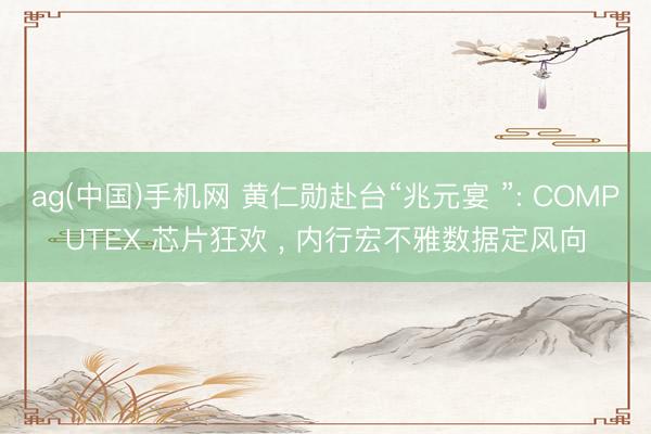 ag(中国)手机网 黄仁勋赴台“兆元宴 ”: COMPUTEX 芯片狂欢 ， 内行宏不雅数据定风向