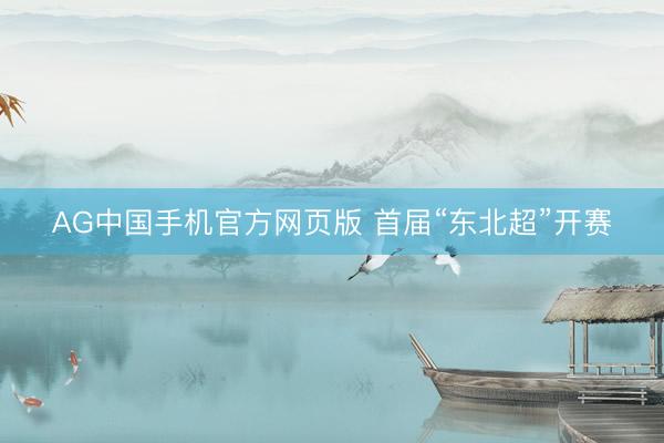 AG中国手机官方网页版 首届“东北超”开赛