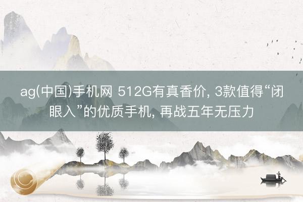 ag(中国)手机网 512G有真香价， 3款值得“闭眼入”的优质手机， 再战五年无压力